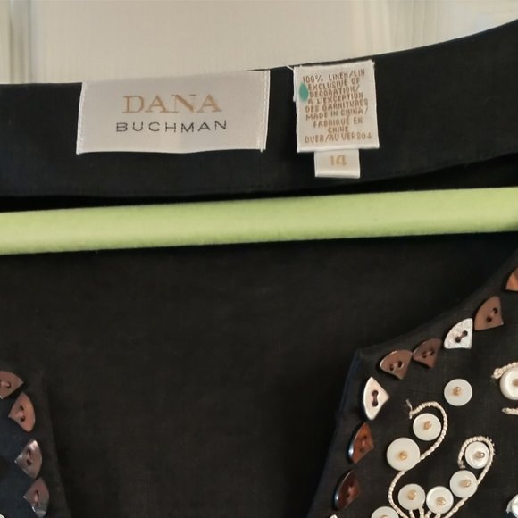 Black linen tunic blouse - Picture 4 of 4